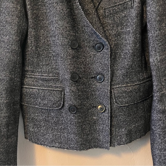 j.crew • gray tweed double breasted blazer - Picture 7 of 17